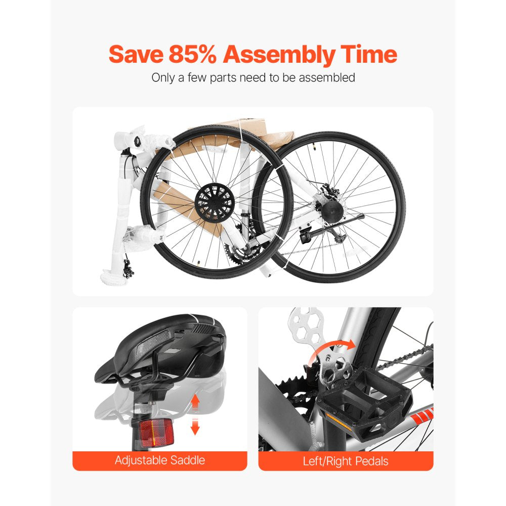 VEVOR Road Bike Racing Bicycle 700C L-TWOO 14 Speeds Aluminum Alloy Disc Brake