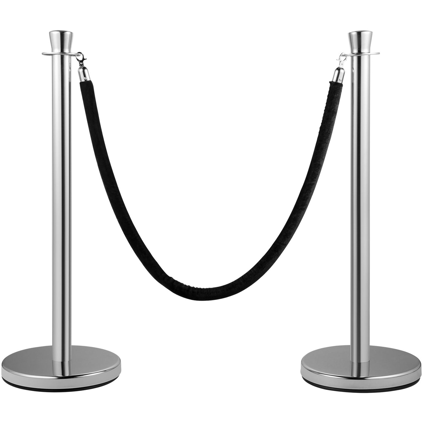 VEVOR Crowd Control Stanchion, Set of 2 Pieces Stanchion Set, Stanchion Set with