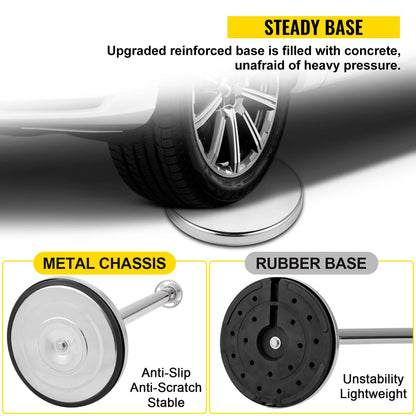 Silver Crowd Control Stanchion Set with 1.5 m Black Velvet Rope, Easy Assembly