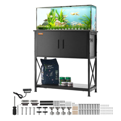 VEVOR Aquarium Stand, 29 Gallon Fish Tank Stand, 28.7 x 16.5 x 30 in Steel and MDF