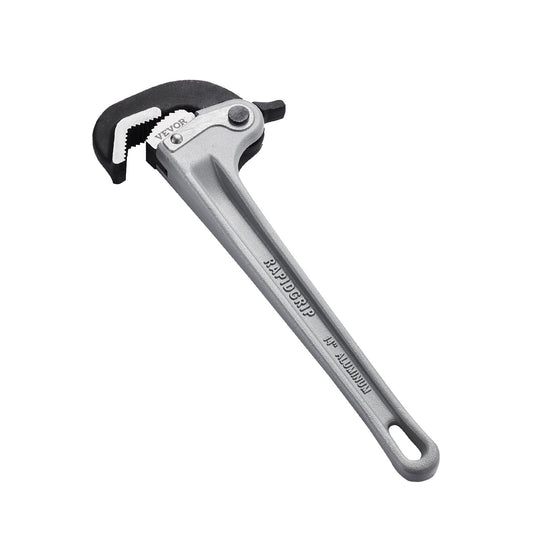 VEVOR Aluminum Straight Pipe Wrench 14 in Automatic Jaw Adjustment 60CRV Jaw
