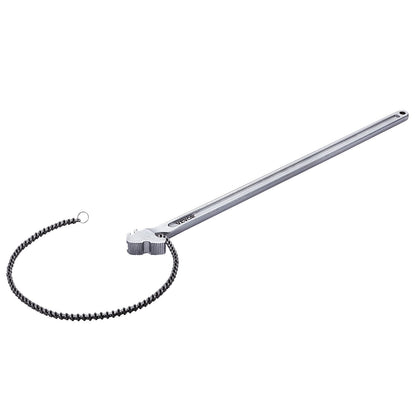 Heavy-Duty Chain Pipe Wrench, 1.22 m Chain, 13.4-inch Capacity, Reversible Use