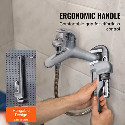 18" Aluminum Plumbing Wrench, Lightweight & Ergonomic, 1.46 kg, Adjustable Jaw