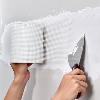 12 Rolls 30m x 150mm Self-Adhesive Fiberglass Drywall Mesh Tape