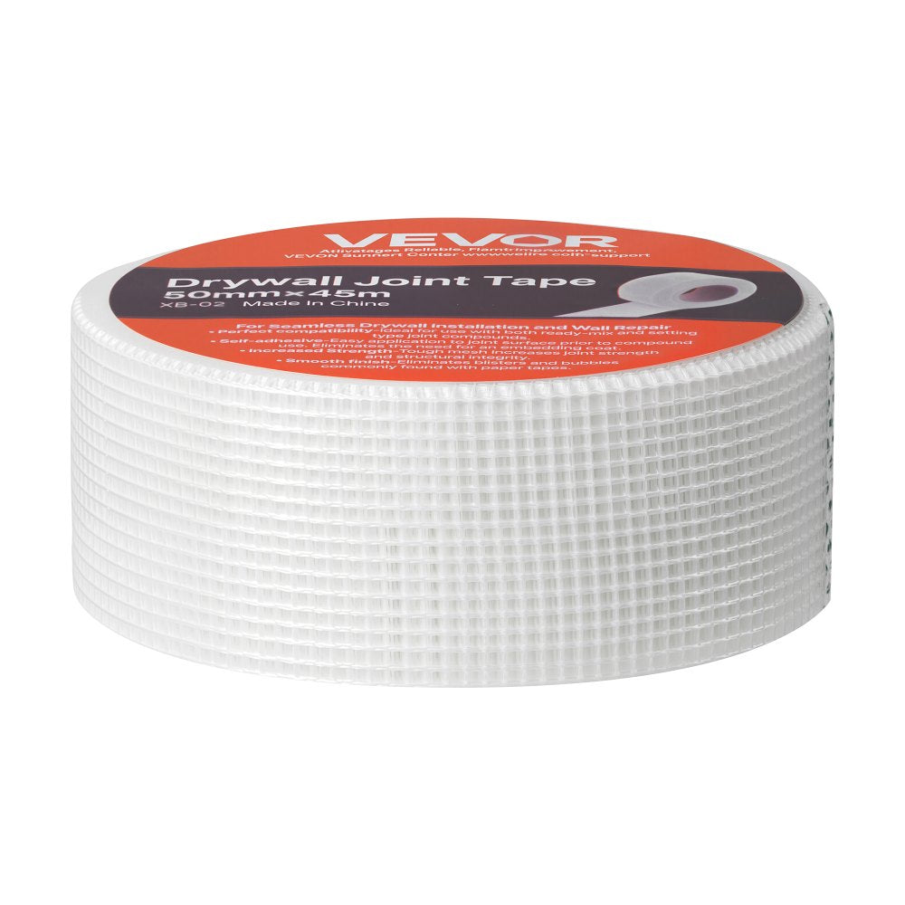 36 Rolls 45m x 50mm Self-Adhesive Fiberglass Drywall Mesh Tape