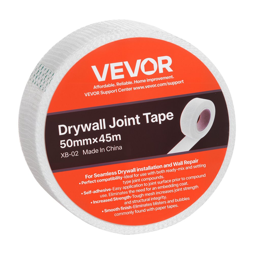 36 Rolls 45m x 50mm Self-Adhesive Fiberglass Drywall Mesh Tape