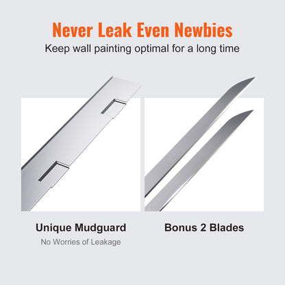 Aluminum Drywall Flat Box, 0.25m Wide, with Stainless Steel Blades and Mudguard