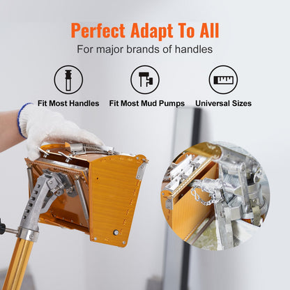Aluminum Drywall Flat Box, 0.25m Wide, with Stainless Steel Blades and Mudguard