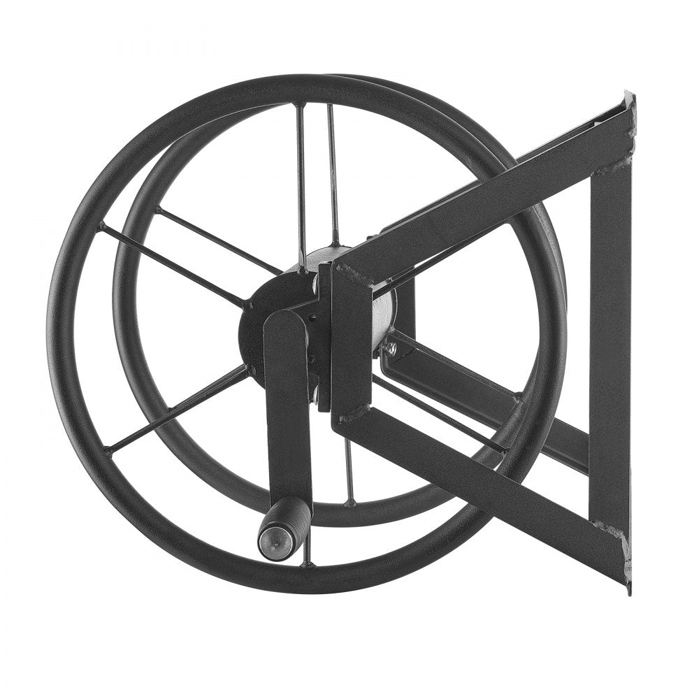 Wall Mounted Garden Hose Reel 200ft 5/8 in Hose Winder 5ft Leader Hose