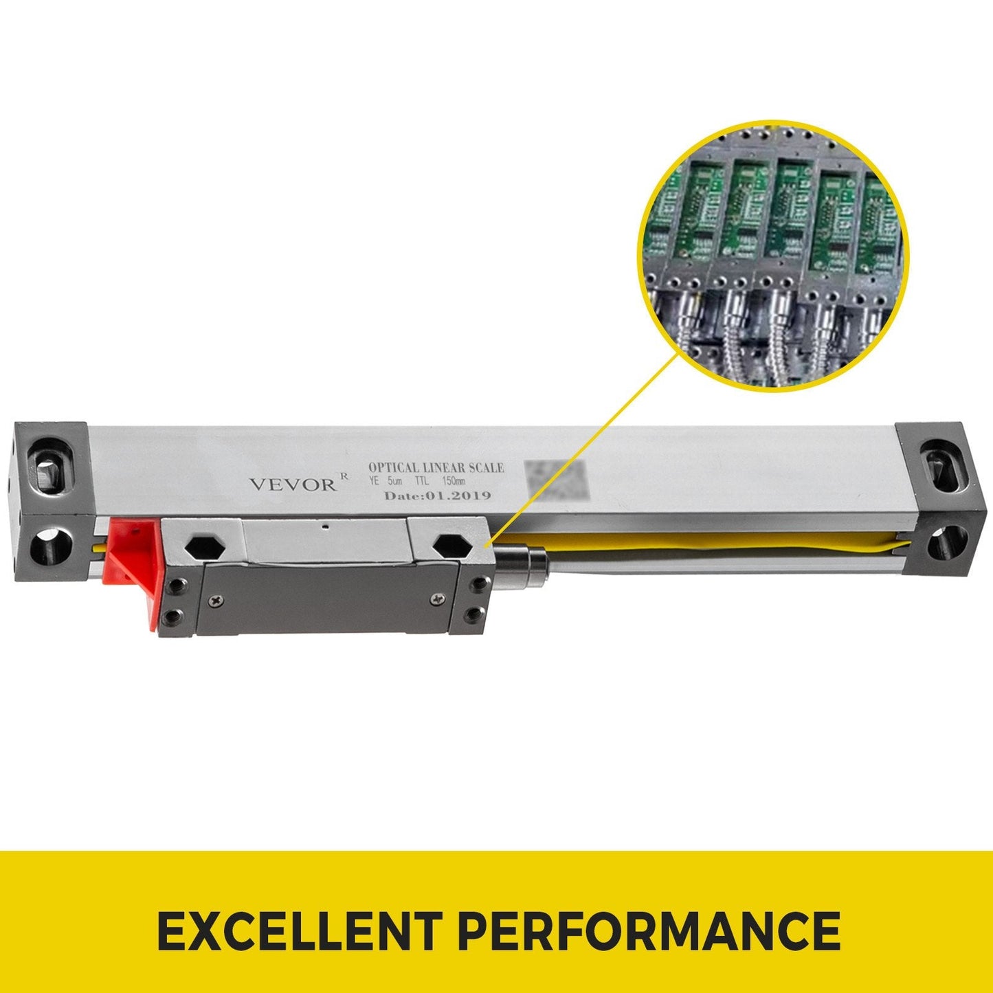 Precision Lathe Linear Scale 150mm, High Accuracy Optical Glass for Milling