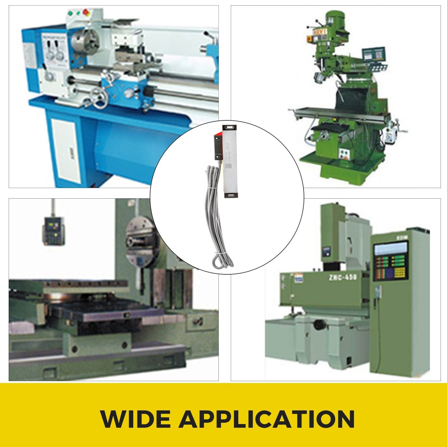 Precision Lathe Linear Scale 150mm, High Accuracy Optical Glass for Milling