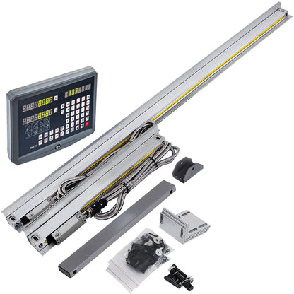 Vevor 2 Axis Digital Readout For Milling Lathe Machine With 250mm-1000mm Linear