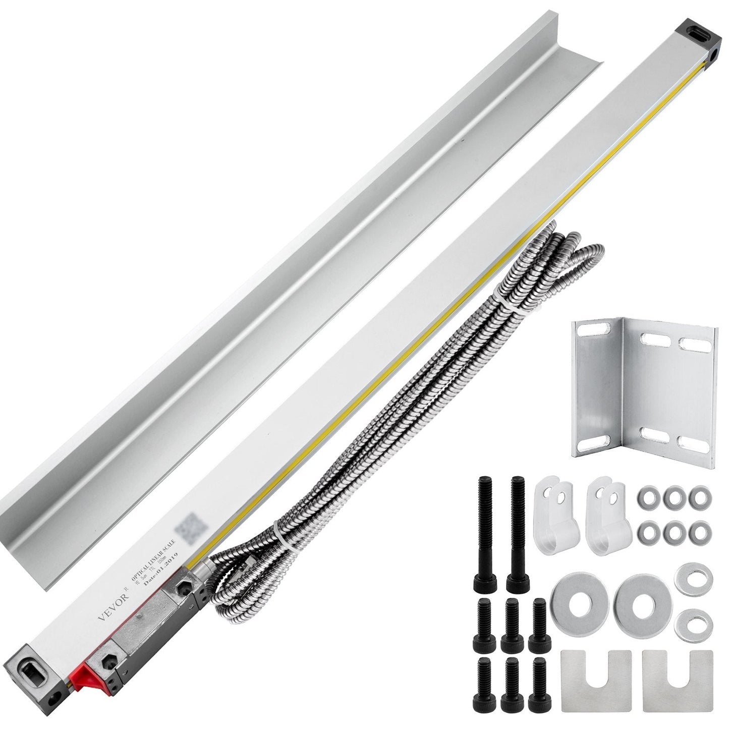 Precision 1-Axis Lathe Linear Scale 0.55m with Aluminum Body & Accessories
