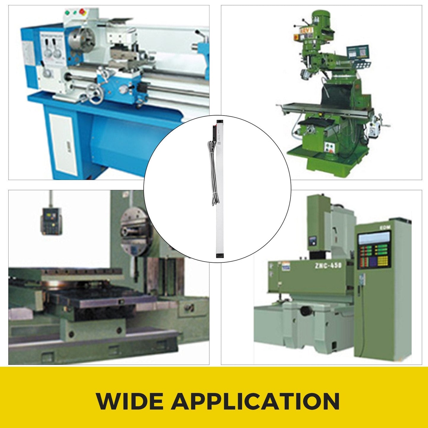 Precision 1-Axis Lathe Linear Scale 0.55m with Aluminum Body & Accessories