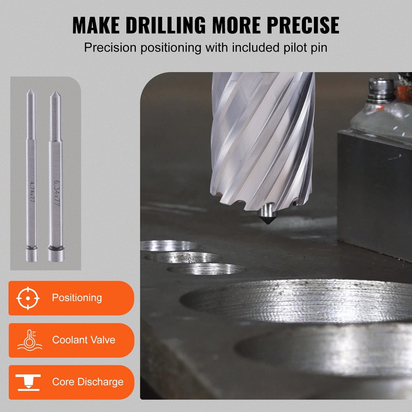 Annular Cutter Set, 13-Piece, Weldon Shank, 2.54 cm Depth, M2AL HSS Steel