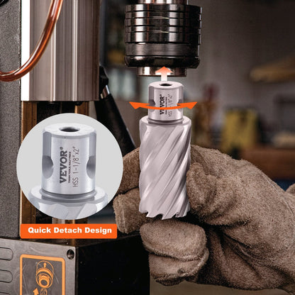 Annular Cutter Set: 6-Piece High-Speed Steel Drill Bits, 5cm Cutting Depth