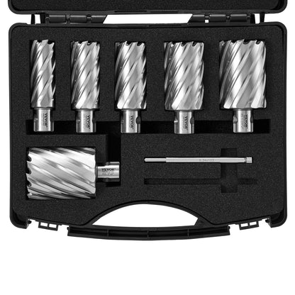Annular Cutter Set: 6-Piece High-Speed Steel Drill Bits, 5cm Cutting Depth