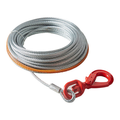 VEVOR Galvanized Steel Winch Cable, 9.5 mm x 15.2 m, 67.6 kN Breaking Strength,