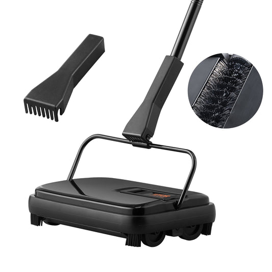VEVOR Carpet Sweeper, 200 mm Sweeping Paths, Floor Sweeper Manual Non Electric,
