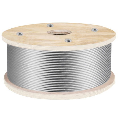 VEVOR Stainless Steel Cable Railing 3/16" x 500ft, Wire Rope 316 Marine Grade, Braided