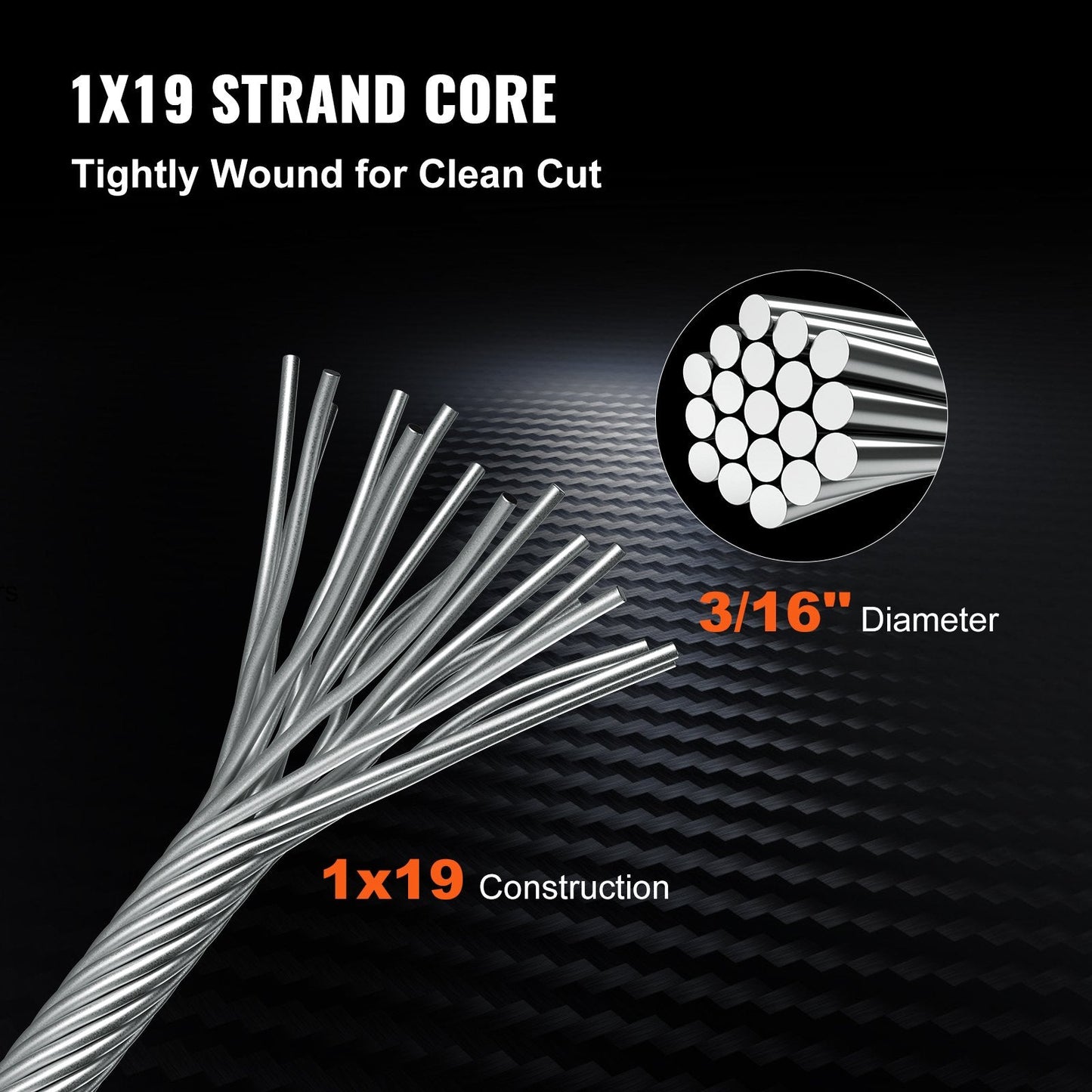 Marine Grade 316 Stainless Steel Cable - 4.8mm x 305m for Deck & Railings