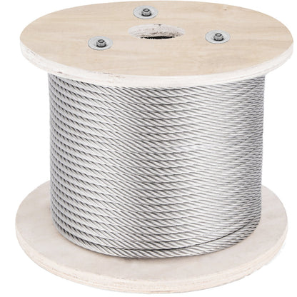 152 m Stainless Steel 4 mm Wire Rope, 1x19 T-316, 1496 kg Strength