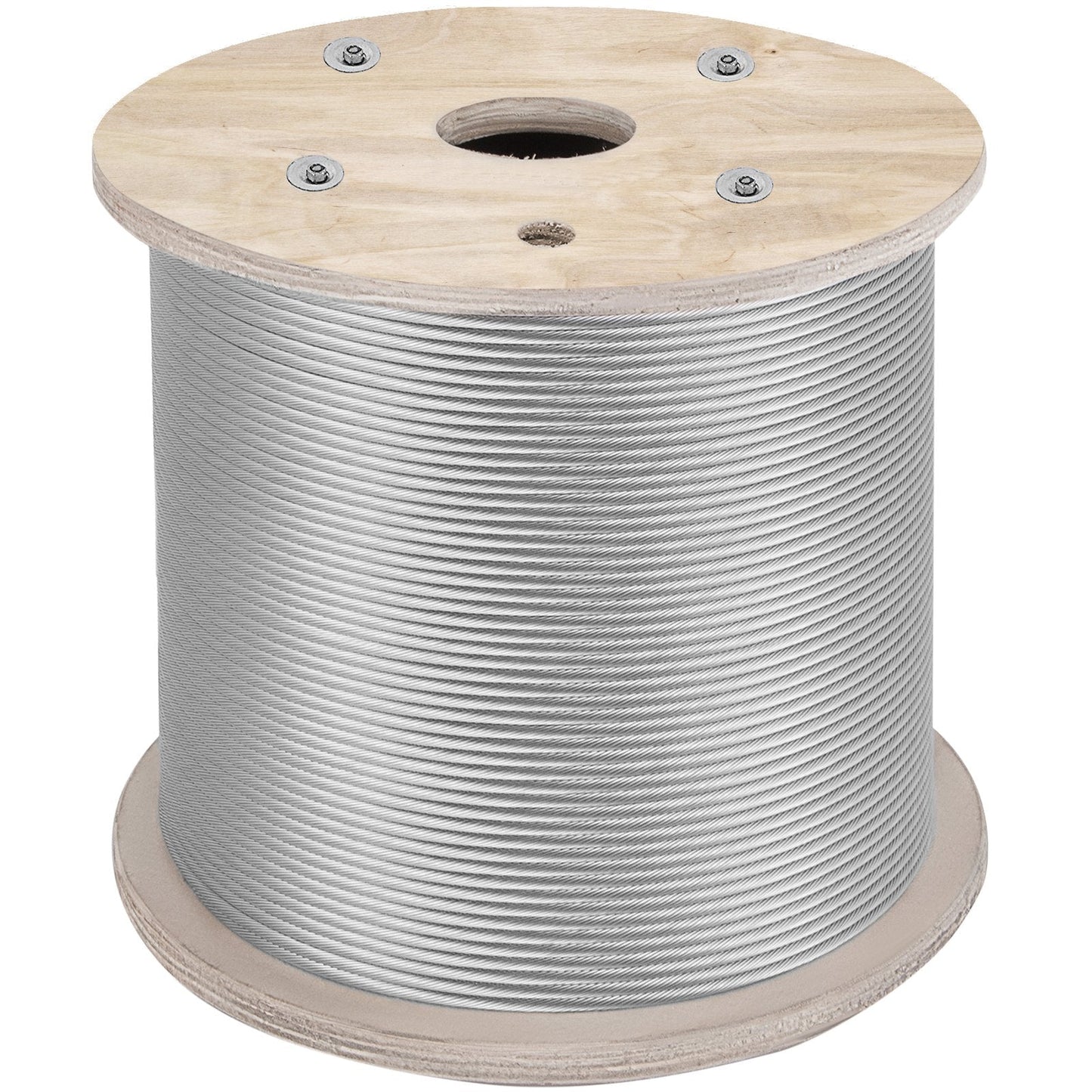 6.4 mm Stainless Steel Wire Rope 61 m Marine Grade, 7x19 Construction