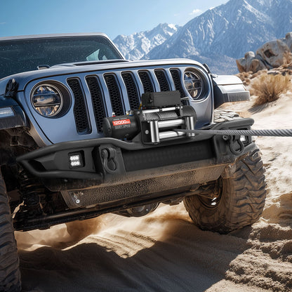 Electric Winch, 5400 kg Load Capacity, 12V DC Truck Winch with Φ9.1 mm x 24 m Steel Rope, Wireless & Wired Remote Control, IP55 Waterproof for Towing SUV Jeep Trailer Boat Off-Road Vehicle