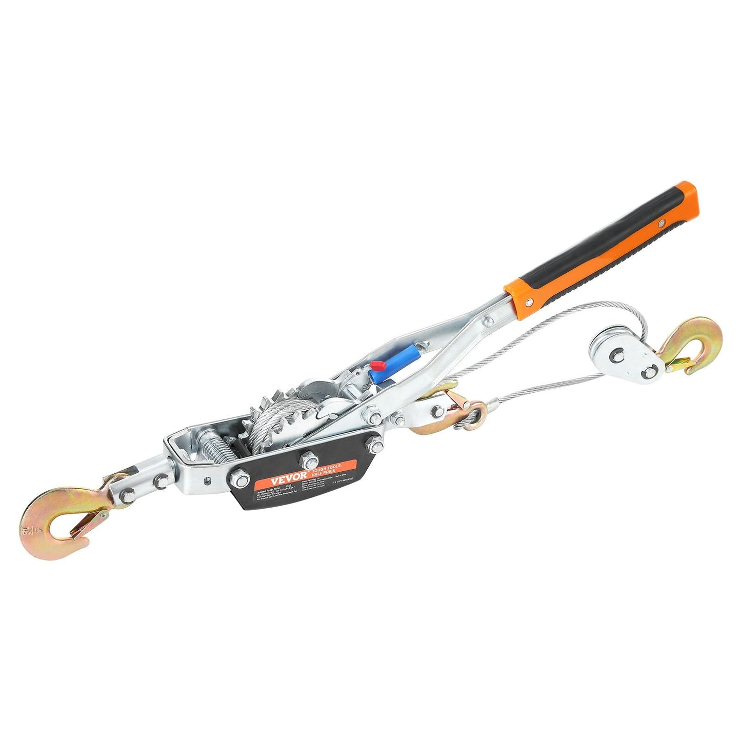 Heavy Duty 5T Ratchet Puller with 3.5m Cable and 3 Hooks for Vehicle Rescue
