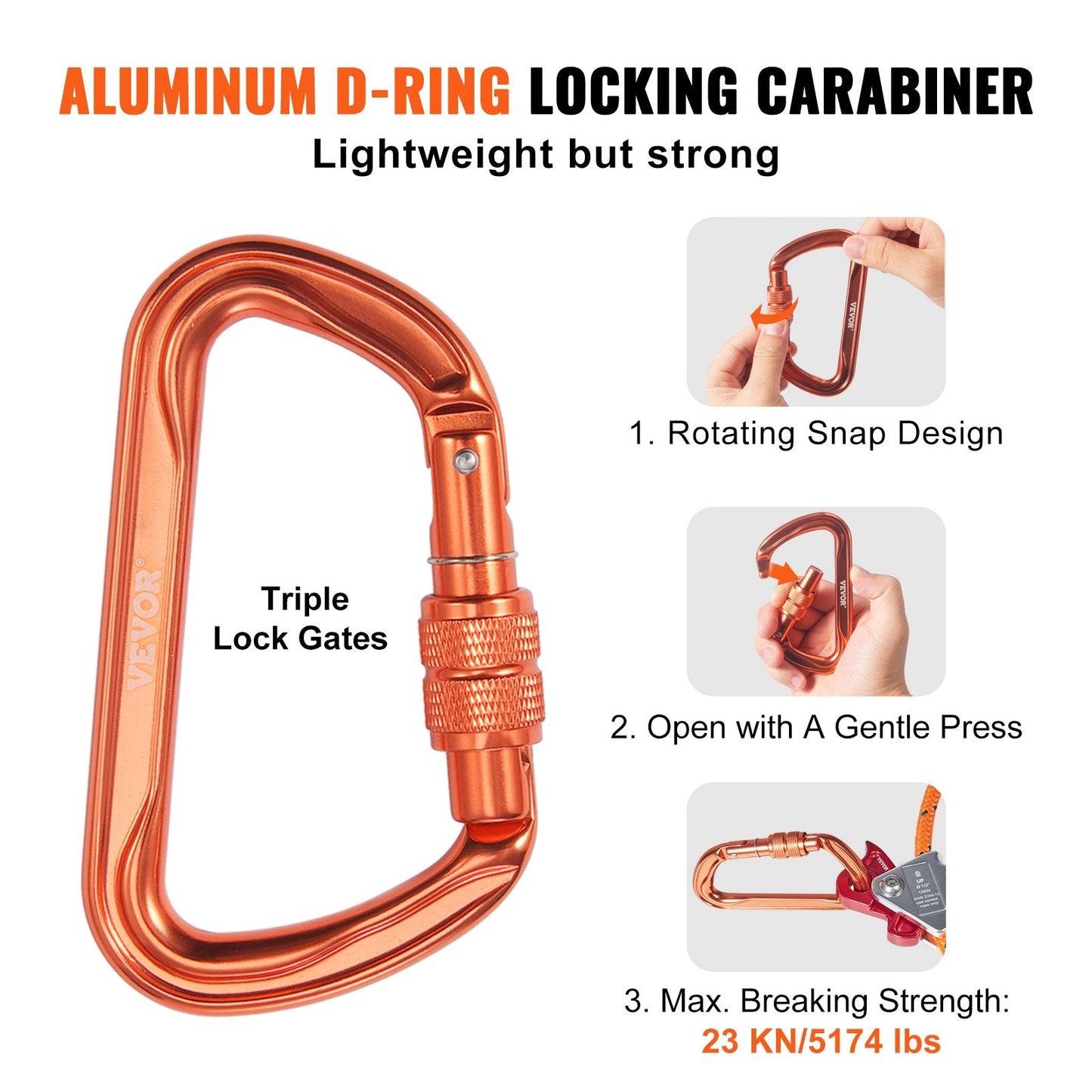 12.7mm Steel Core Flipline 3m with Carabiner & Snap Hooks for Arborist Safety