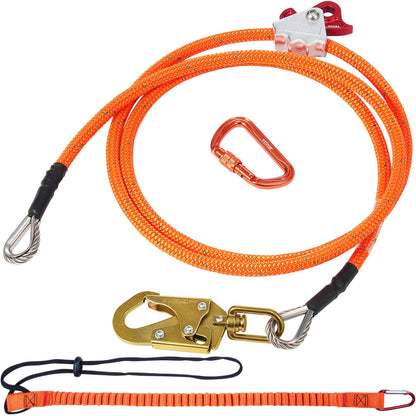12.7mm Steel Core Flipline 3m with Carabiner & Snap Hooks for Arborist Safety