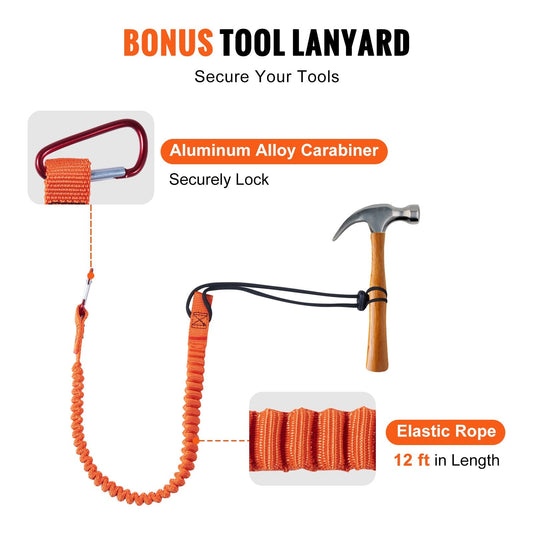 Steel Core Arborist Flipline with Snap Hook & Carabiner, 3.66m for Tree Climbing