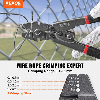 2.2mm Wire Rope Crimping Tool Kit with Cutter & 160 Aluminum Buckles