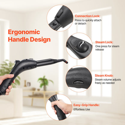 VEVOR Steam Cleaner Multipurpose Steamer with 27 Accessories for Home Cleaning