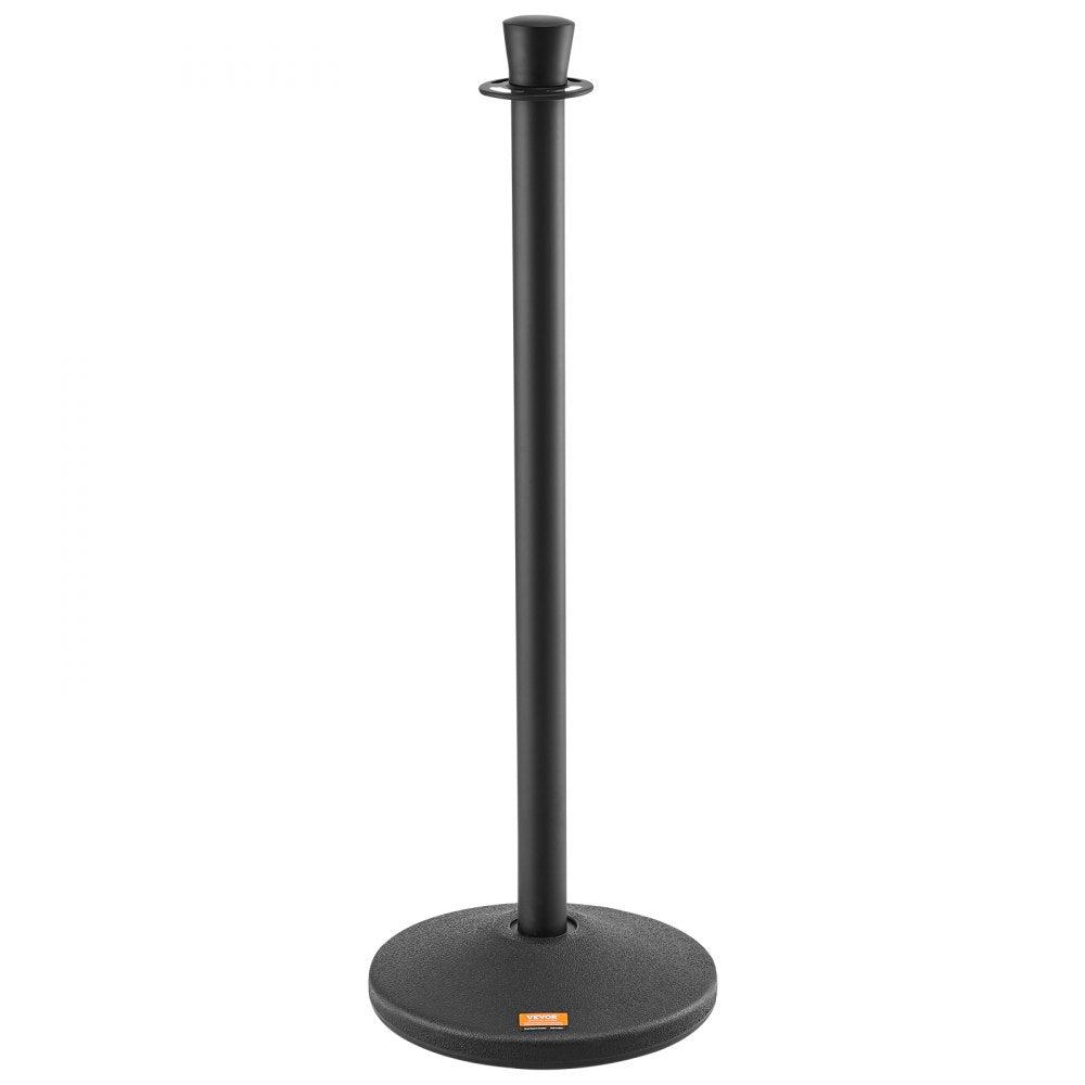 Crowd Control Stanchion Posts 6-Pack & 6PCS 5FT Velvet Ropes Fillable Base