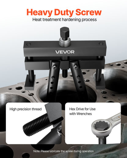 Universal Cylinder Liner Puller Assembly, Used for Mack Cummins Cat on Wet Liner from 98.43 mm to 158.75 mm Bore, Diesel Engine Cylinder Liner Removal Tool, Replace PT-6400-C, M50010-B, 3376015