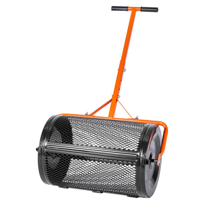 Compost Spreader 24 in Peat Moss Spreader with T-Shaped Handle for Yard