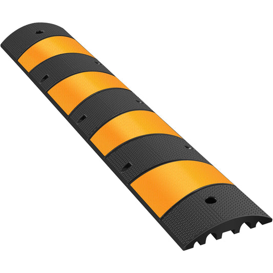 VEVOR 6 Feet Rubber Driveway Heavy Duty Cable Protector Ramp 72.8 x 12 x 2.4 Inch