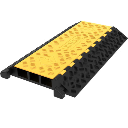 Heavy-Duty 3-Channel Cable Protector, 19,958 kg Capacity, 94.5 x 50 x 8 cm