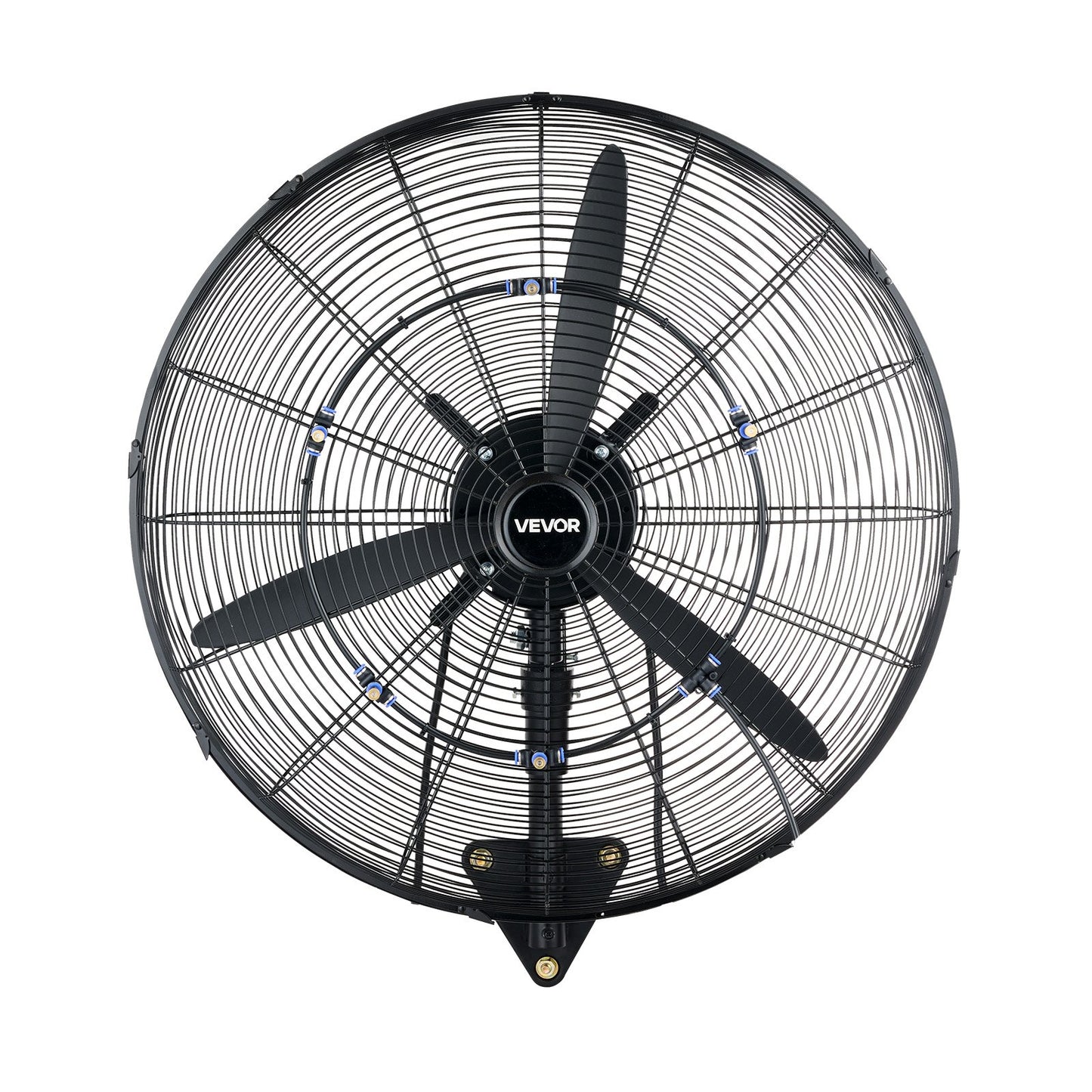 Wall Mount Fan, 610 mm Wall Mounted Hanging Fan with Oscillating & Mist, IP44-rated, 3-Speed, Powerful Air Reach, Mechanical Control, Long Airflow for Industry, Commercial, Garage, Workshop