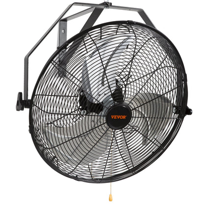Industrial Wall Mount Fan, Waterproof, 3-Speed, 44.6 cm Blade, 6 kg, Powerful Airflow