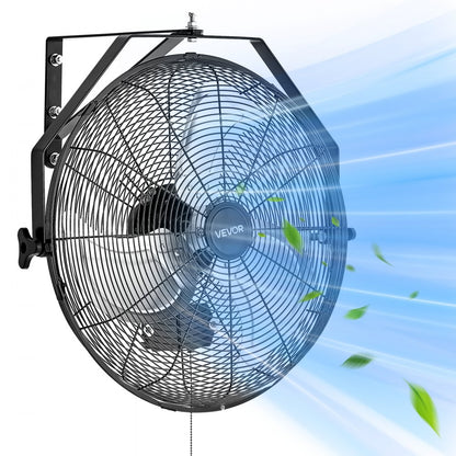 565mm Industrial Wall Mount Fan 3 Speed 4000 CFM Garage Warehouse Fan