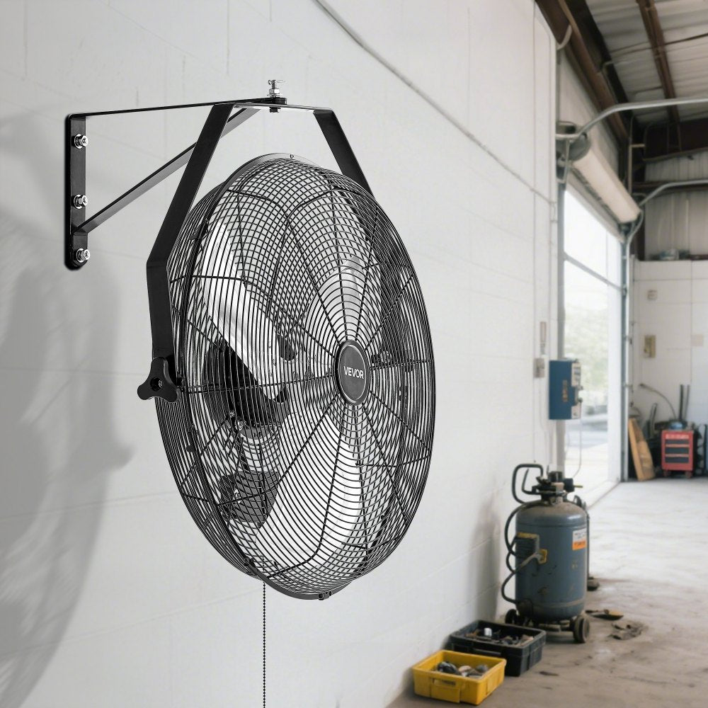 615mm Industrial Wall Mount Fan 3 Speed 4650 CFM for Garage Greenhouse