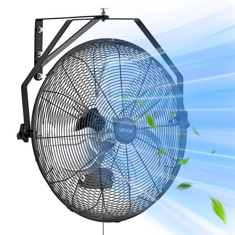 615mm Industrial Wall Mount Fan 3 Speed 4650 CFM for Garage Greenhouse