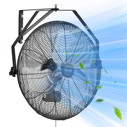 615mm Industrial Wall Mount Fan 3 Speed 4650 CFM for Garage Greenhouse
