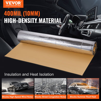 VEVOR Car Sound Deadening Mat, 400 mil 1.5sq.m Automotive Sound Deadener, High Density