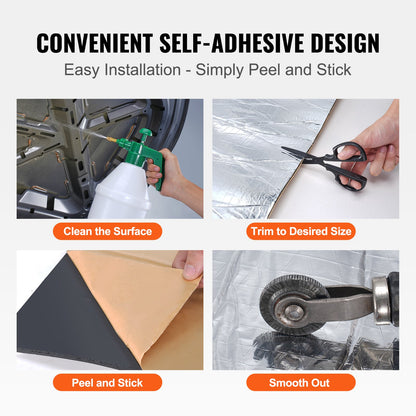 VEVOR Car Sound Deadening Mat, 200 mil 3.3sq.m Automotive Sound Deadener, High Density