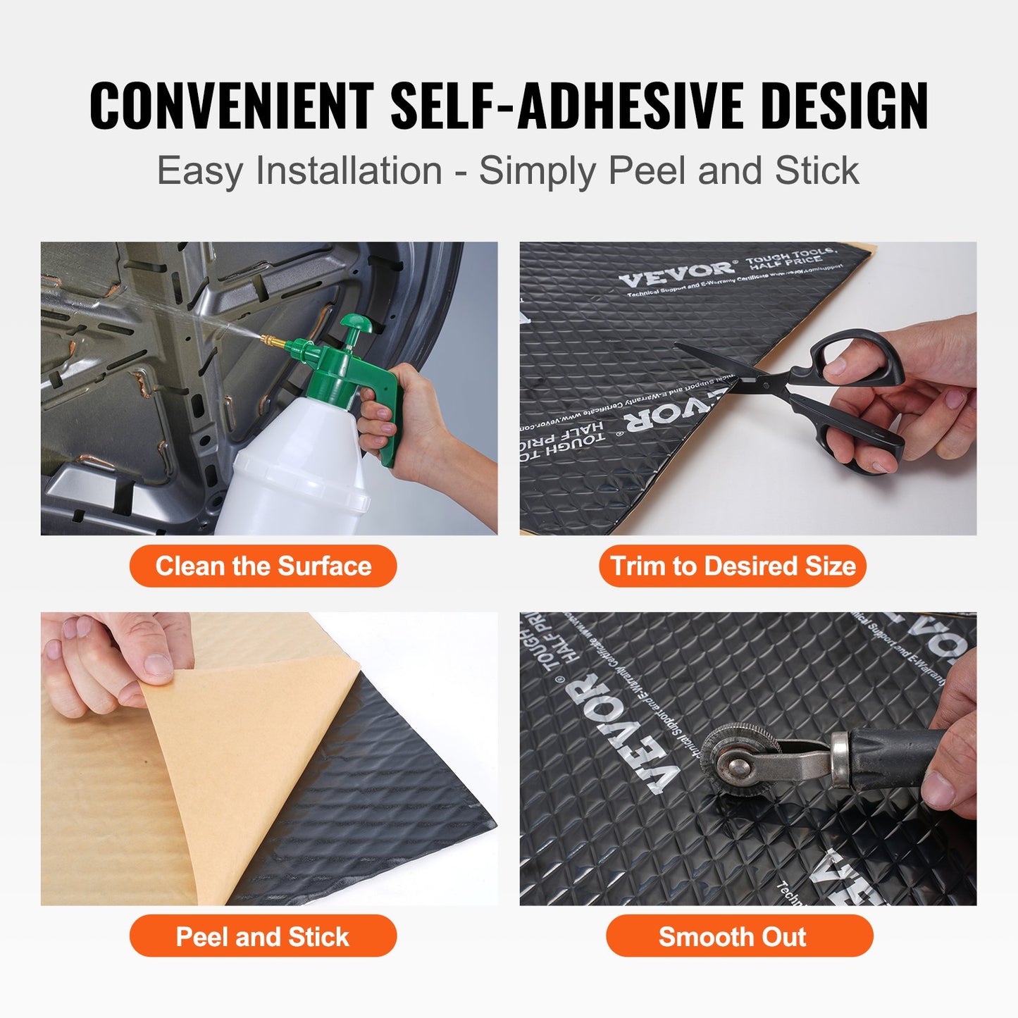 VEVOR Car Sound Deadening Mat, 80 mil 0.9sq.m Car Sound Dampening Material, Butyl