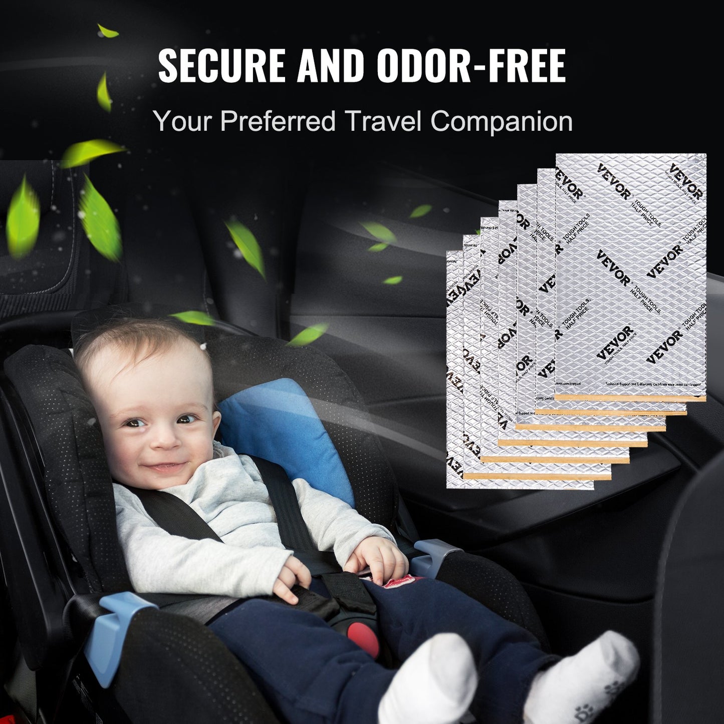 VEVOR Car Sound Deadening Mat, 50 mil 4.8sq.m Car Sound Dampening Material, Butyl