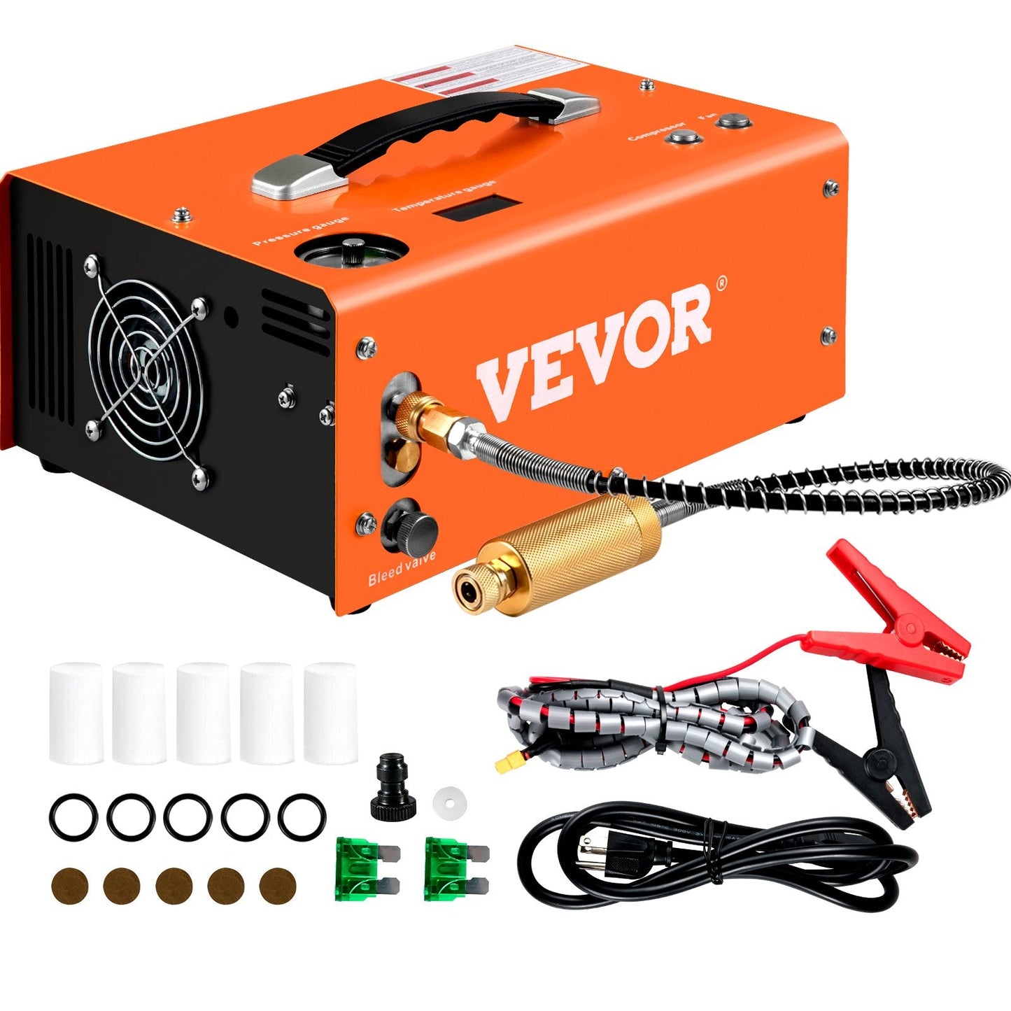 Portable PCP Air Compressor with Auto-Stop, 4500Psi, Dual Voltage 12V/220V
